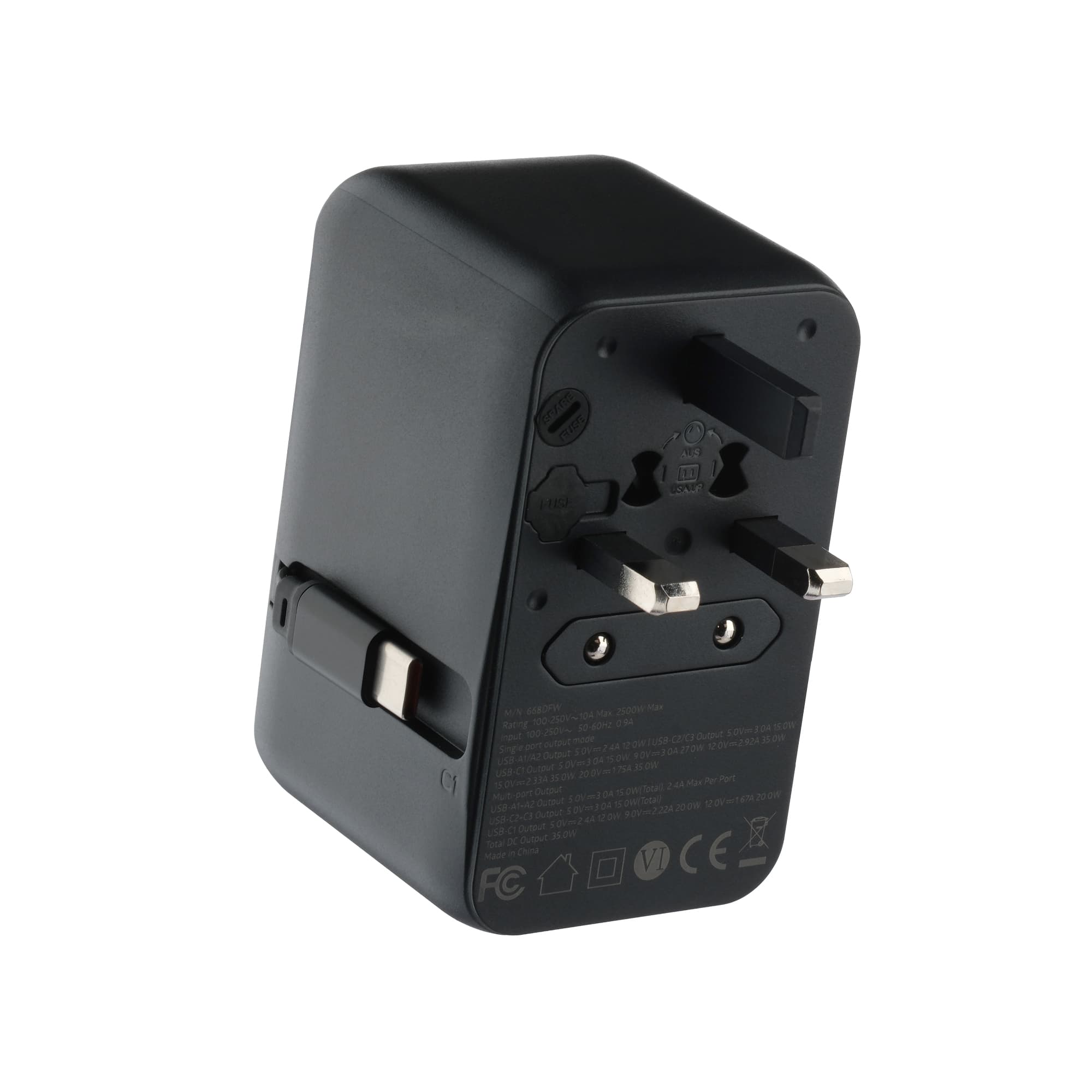 Zedx World Travel Adapter (35w) Gan thumbnail 4